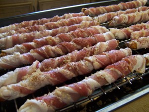 Bacon Wrapped Pretzels